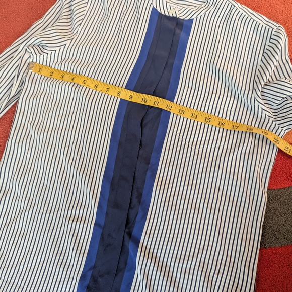 Equipment Navy and White Striped Long Sleeve Dress - Picture 9 of 11